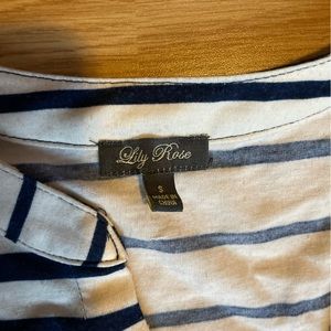 Navy and white stripped dress